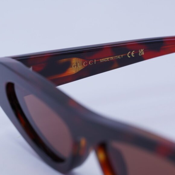Gucci GG1779S 005 Sunglasses Reddish Havana Cat Eye Frame, Warm Brown Lenses - Picture 7 of 10